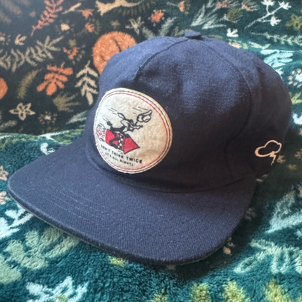 Navy Blue Cartoon Patch Cap